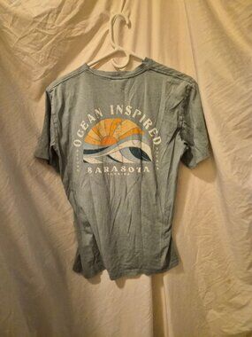 Pacific Creations Ocean Inspired Sarasota Florida Graphic T-Shirt Small Blue